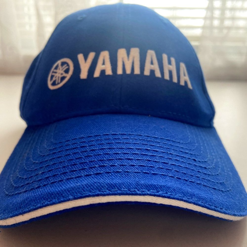Yamaha Motorsports Logo Baseball Ball Cap Hat Royal Blue Adjustable Strapback